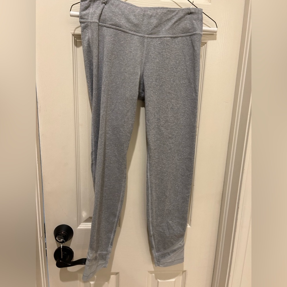 Athleta Girl gray Major League Mesh tights leggings sz 16
